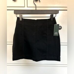 Black mini skirt